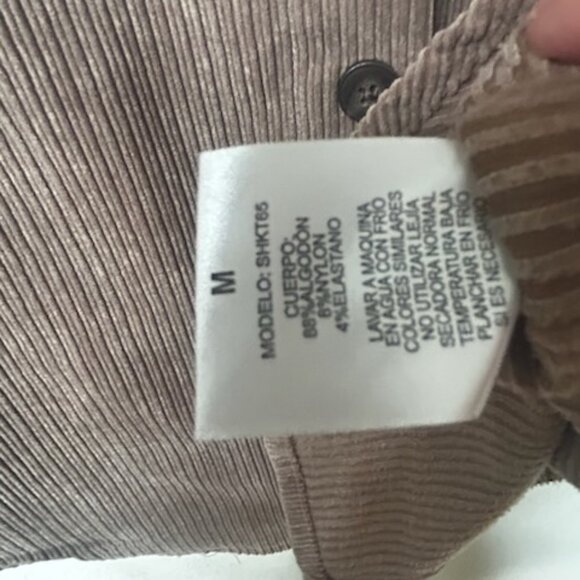 NWOT Vintage Taupe Brown Corduroy Suede Collared Fall Shaket Jacket Coat - Picture 5 of 11